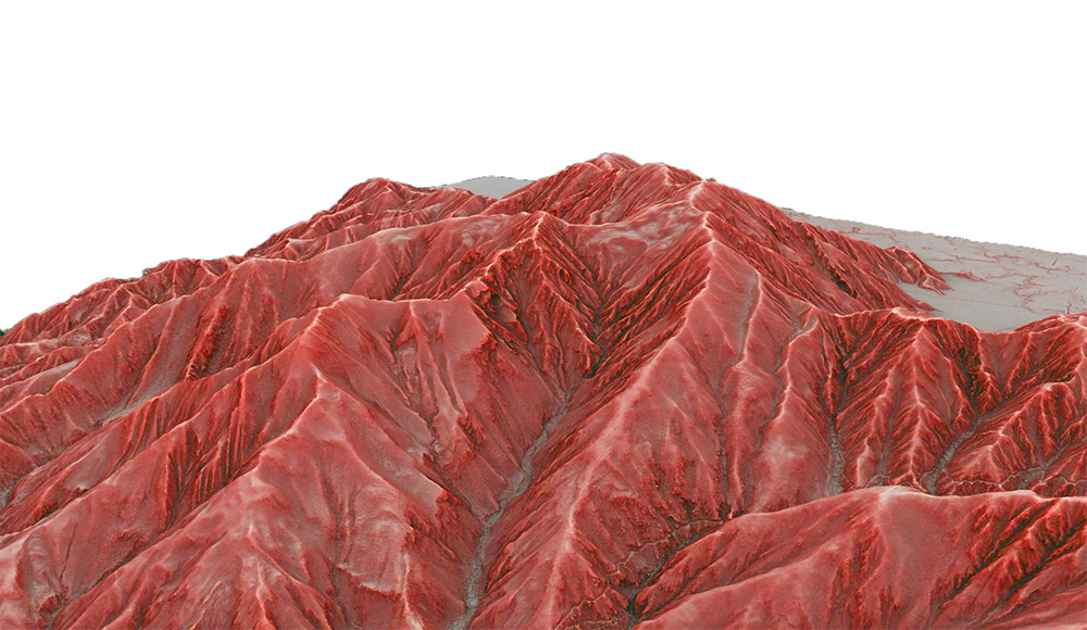 湯野奥金山広域3D赤色立体地図バナー